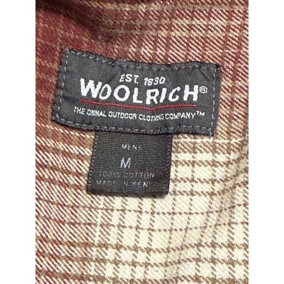 Men's Woolrich Plaid Flannel Shirt, Size M - Picture 5 of 5
